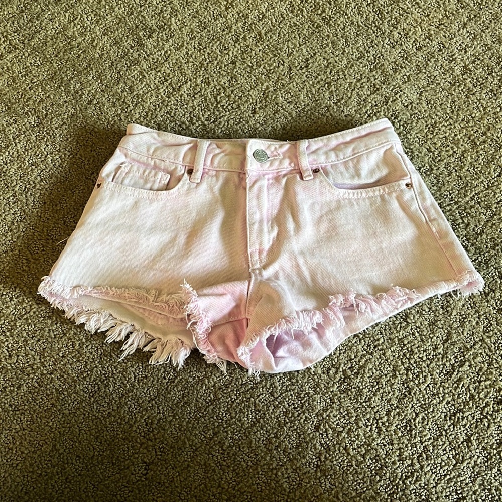 Pacsun pink jean shorts